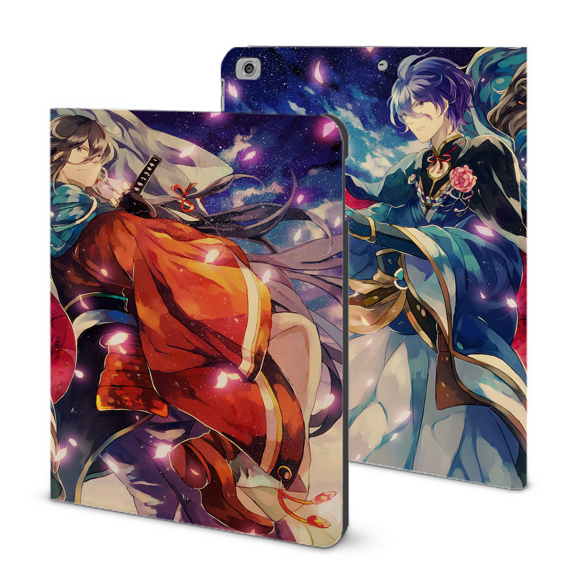 （画像用） 刀剣乱舞 Touken Ranbu IPad ケース ブック型 PUレザー TPU 耐衝撃 軽量 薄型 ペン収納なし 全面保護 IPad 各モデル対応